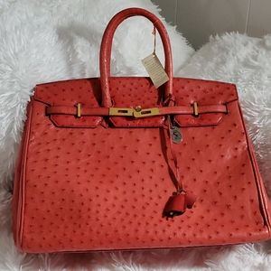 Genuine ostritch leather purse